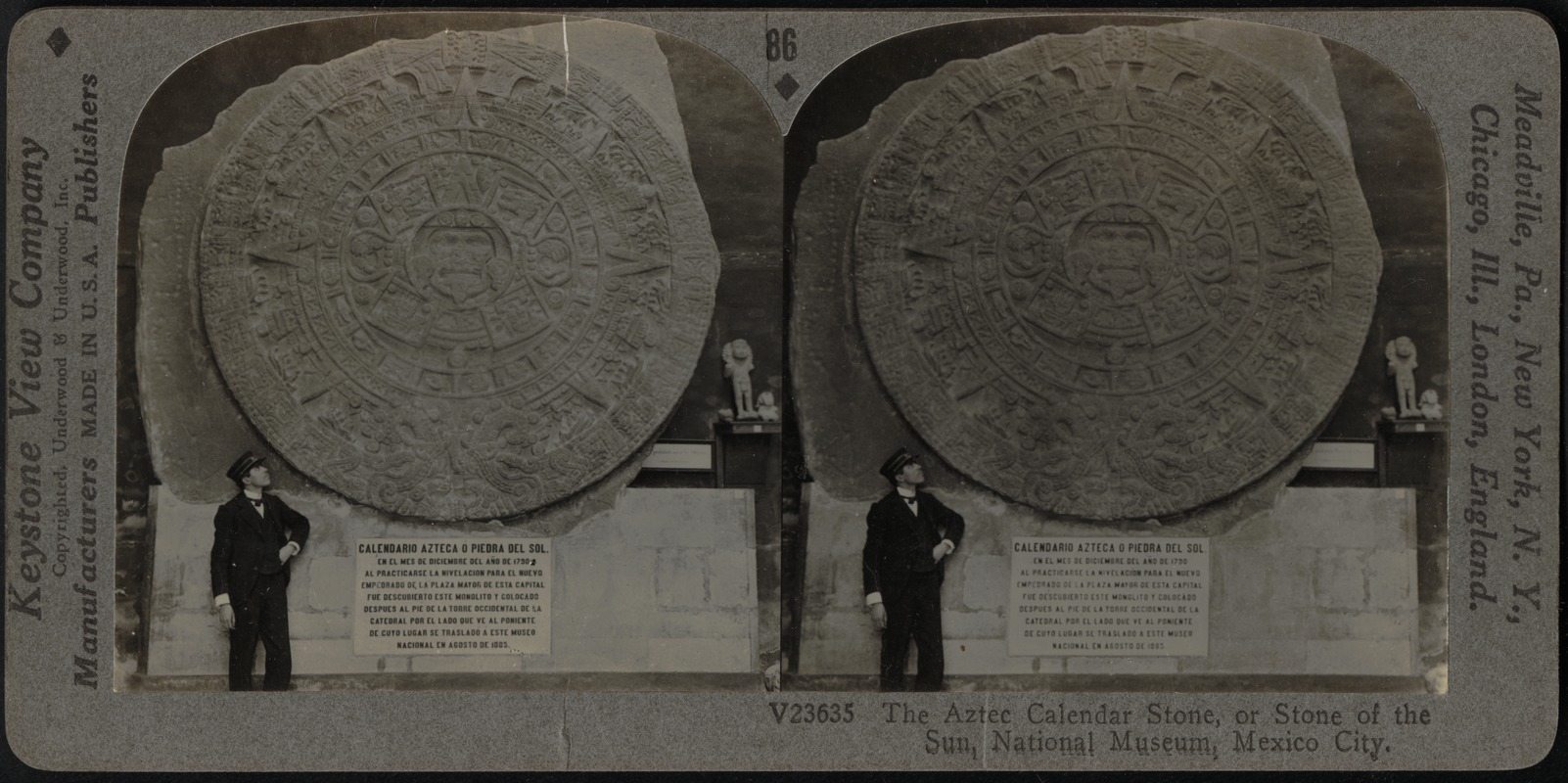 The Aztec calendar stone Digital Commonwealth