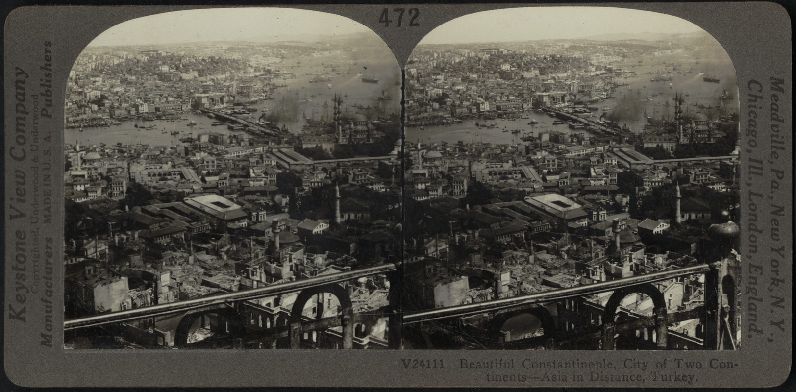 New bridge over the Golden Horn, Constantinople, Turkey