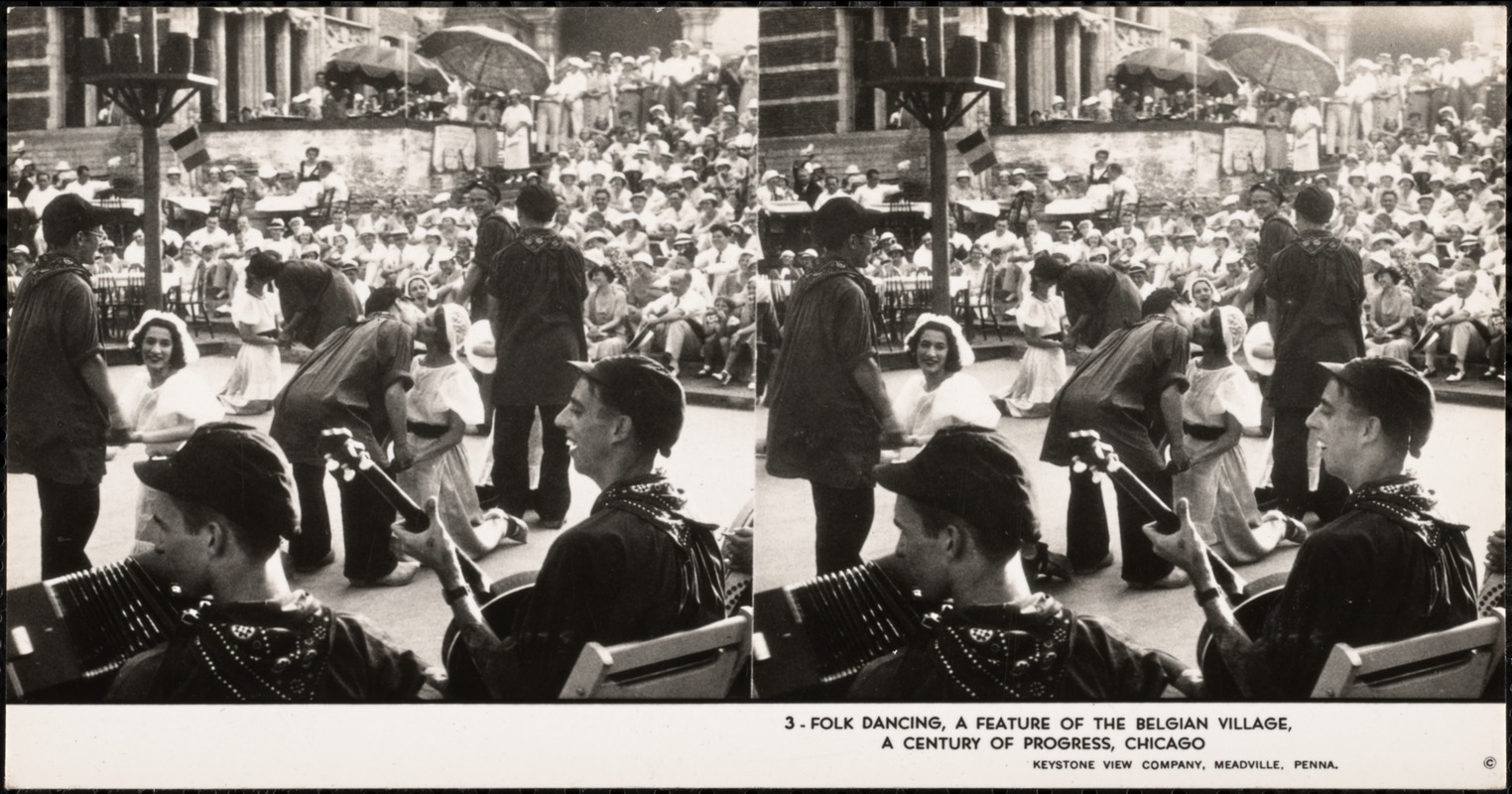 Folk dancing, a feature of the Belgian village