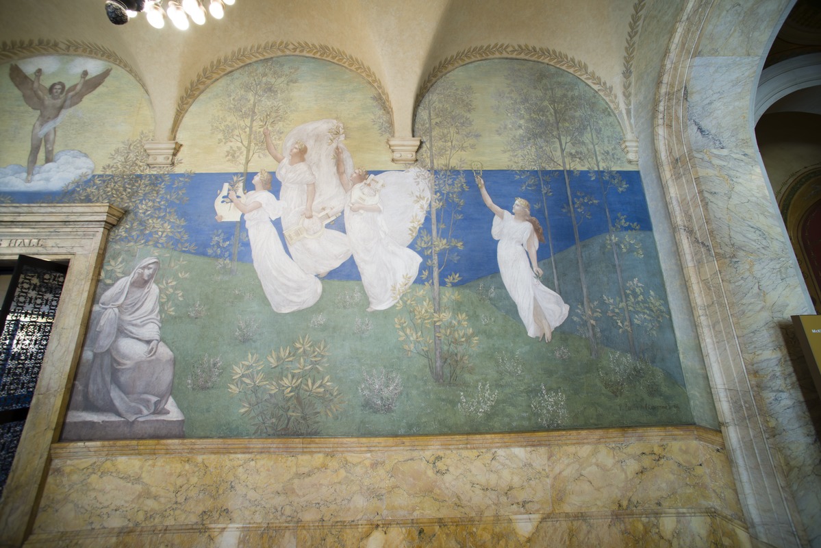 View of The Muses of Inspiration Hail the Spirit, The Messenger of Light, right side