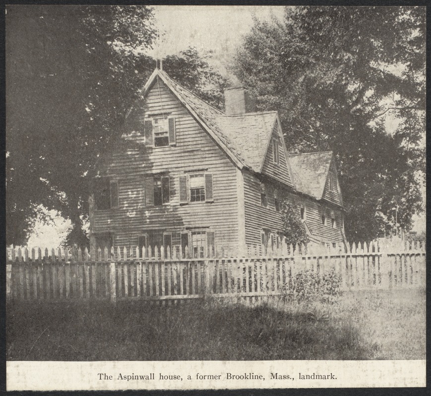 Peter Aspinwall house, Aspinwall Ave.