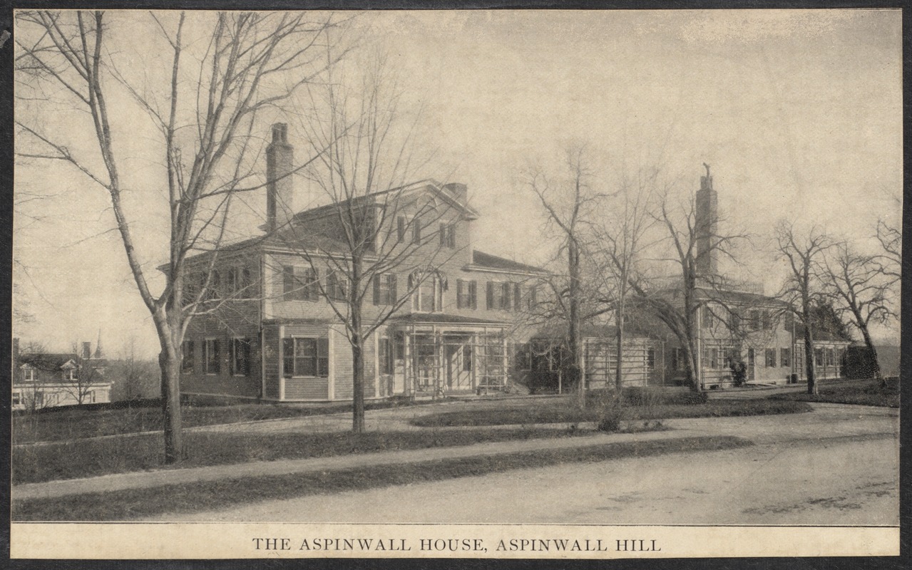 William Aspinwall house, Winthrop Rd., Aspinwall Hill