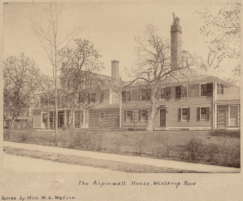 William Aspinwall house, Winthrop Rd., Aspinwall Hill