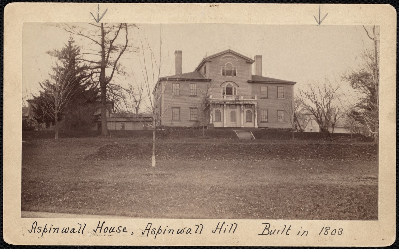 William Aspinwall house, Winthrop Rd., Aspinwall Hill