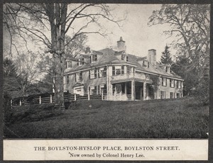 Boylston-Hyslop house, Boylston St.