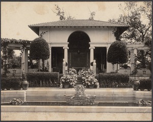 Brandegee estate, pavilion in garden