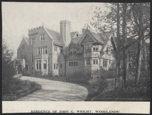 John G. Wright house, Woodland Rd. & Heath St., Chestnut Hill