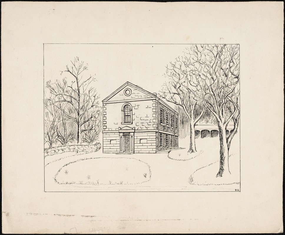 First Town Hall, Walnut St. Digital Commonwealth