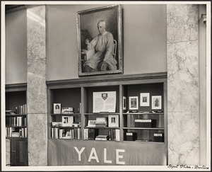 Library activities, Exhibit of books given by Yale Univ.