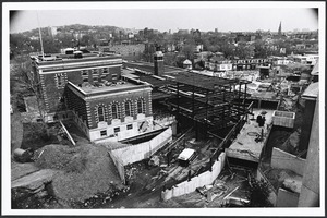Main library construction, east side