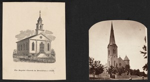 Baptist Church, first + second buildings, Harvard + Pierce Sts.