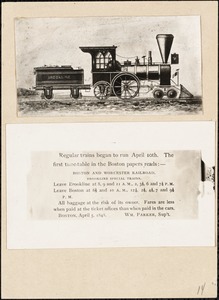 First railroad timetable