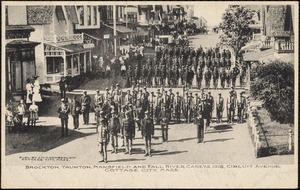 Brockton, Taunton, Mansfield and Fall River Cadets, 1905, Circuit Avenue Cottage City, Mass.