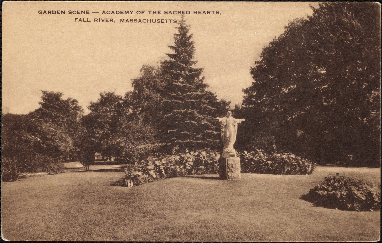 Garden scene-Academy of the Sacred Hearts, Fall River, Massachusetts