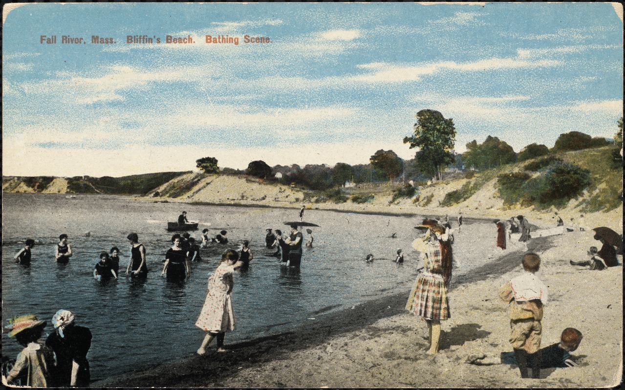 Fall River, Mass. Bliffin's Beach, bathing scene