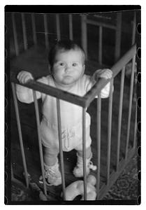 Baby in a crib