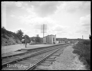 Wachusett Reservoir, South Clinton Station, Boston & Maine Railroad, Central Massachusetts Division, from the northeast, Boylston, Mass., Jul. 17, 1896