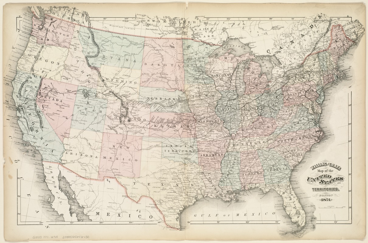 Walling and Gray's map of the United States and territories