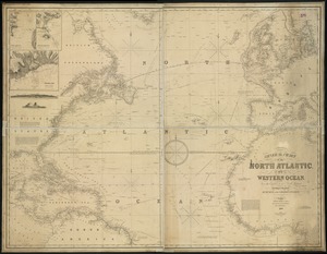 General chart, of the North Atlantic, or Western Ocean, from the equator to 62° north latitude, according to the latest, surveys and observations