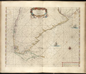 Paskaarte van't zuÿdelÿckste Deel van America, van Cabo St. Antonio, to Caep de Hoorn, en de inde Zuÿd Zee, tot B. de Tongoÿ