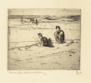 Two men on the beach