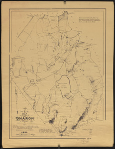 A map of the town of Sharon, Mass. (formerly a part of Stoughton)