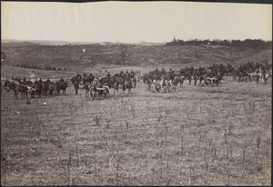 Fredericksburg Virginia artillery taking position on north bank of river