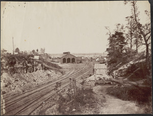 City Point, Virginia, terminus of U.S. Military Railroad, engine house
