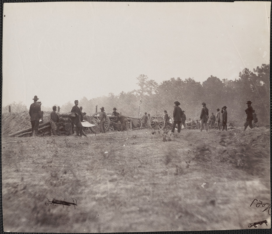 Outer Confederate line at Petersburg captured June 15, 1864 Digital Commonwealth