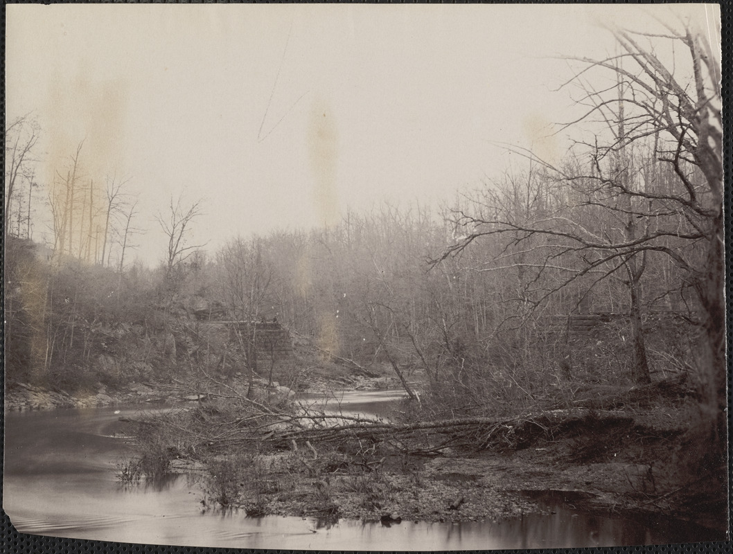 Ruins of railroad bridge across Bull Run