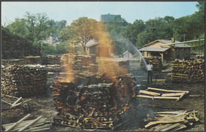 Making charcoal at Jack Daniel's