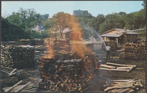 Making charcoal at Jack Daniel's