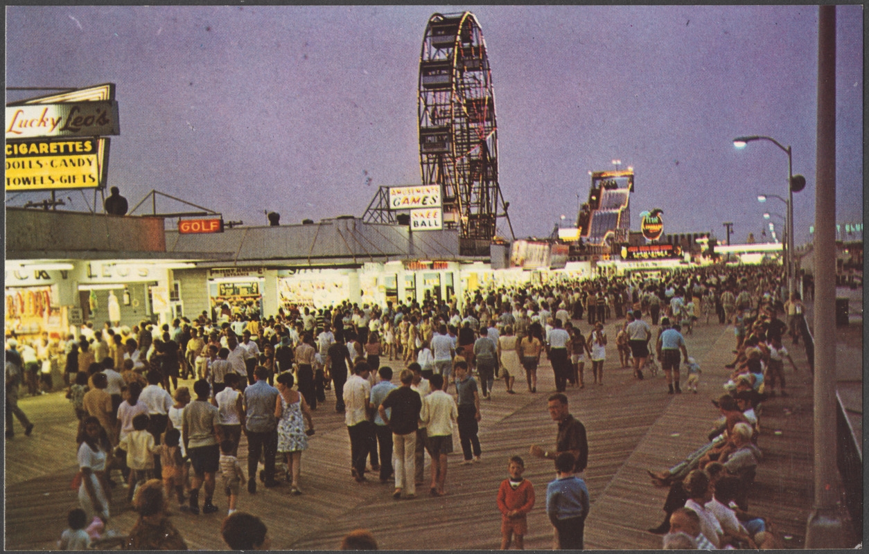 Night strollers on the boardwalk, Seaside Heights, N.J.