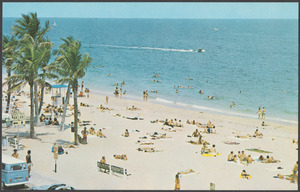 Warm water of the blue Atlantic and a broad beach of golden sand, Fort Lauderdale, Florida