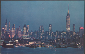 Midtown Manhattan skyline at night, New York, N.Y.