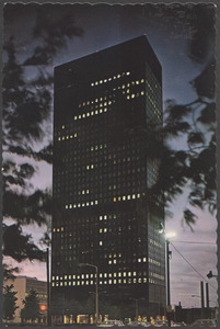 Erieview Tower at night, Cleveland, Ohio
