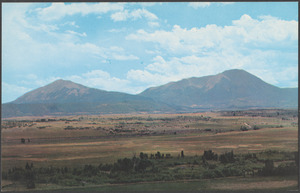The historic Spanish Peaks, near Walsenburg, La Veta, Trinidad and Pueblo, San Isabel Nat'l Forest, Colorado. Altitude 13,623 feet