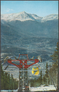 Mount Adams, Jefferson and Madison and gondola lift at Wildcat, N.H.