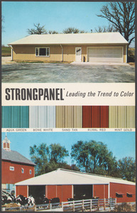Strongpanel, leading the trend to color. Aqua green, bone white, sand tan, rural red, mint gold