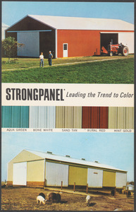Strongpanel, leading the trend to color. Aqua green, bone white, sand tan, rural red, mint gold