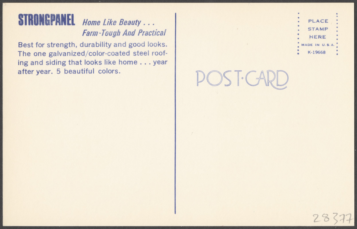 Strongpanel, leading the trend to color. Aqua green, bone white, sand tan, rural red, mint gold