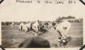 "Marines vs Tank Corps 36-0" Brown Field, Marine base Quantico, VA