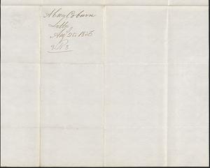 Abner Coburn to W. A. Harrington, 25 August 1856