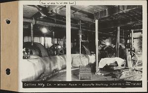 Collins Manufacturing Co., wheel room, gears and shafting, Wilbraham, Mass., Mar. 15, 1933