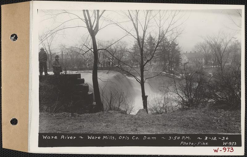 Ware River, Ware Mills, Otis Co. dam, Ware, Mass., 3:50 PM, Mar. 12, 1936