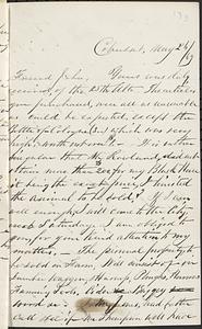 Letter from Thomas F. Cordis to John D. Long, May 26, 1869