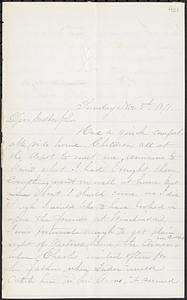 Letter from Ruth Ann B. Strout to John D. Long, November 5, 1871