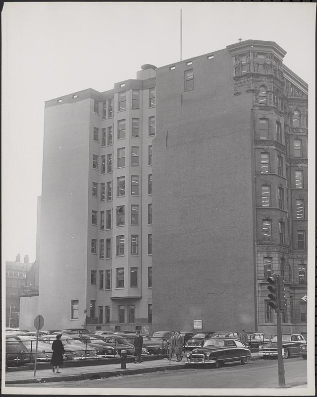 Office building and parking lot, Boston