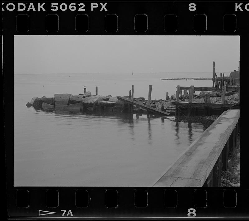 Waterfront and ice house Digital Commonwealth