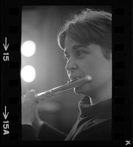 Lea Pearson playing the flute